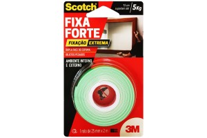 FITA DUPLA FACE SCOTCH 3M FIXA FORTE EXTREME 24MMX2M