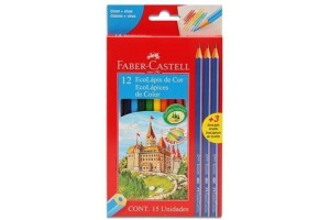 LAPIS DE COR FABER C 12 CORES +3 LAPIS PRETO