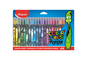 CANETA HIDROGRAFICA COLOR PEPS MONSTERS CAIXA C/ 24