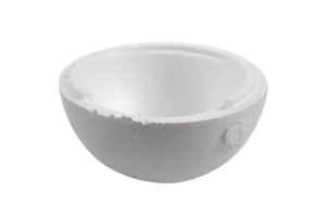 BOLA DE ISOPOR 100MM OCA METADE