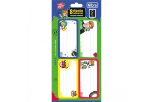 ETIQUETA ADESIVA TILIBRA GATO GALACTICO COM 8 UNIDADES