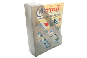 PORTA REVISTA UNIVERSAL CRISTAL TRANPARENTE COM 1 UNIDADE ACRINIL