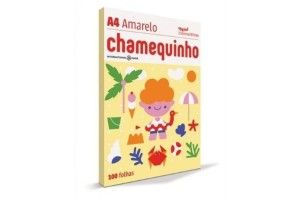 SULFITE CHAMEQUINHO A4 75G/M COM 100 FHS AMARELO