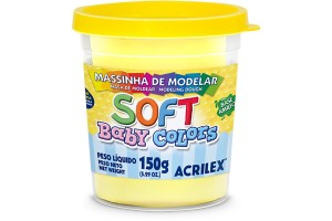 MASSA DE MODELAR 150G ACRILEX AMARELO BEBE